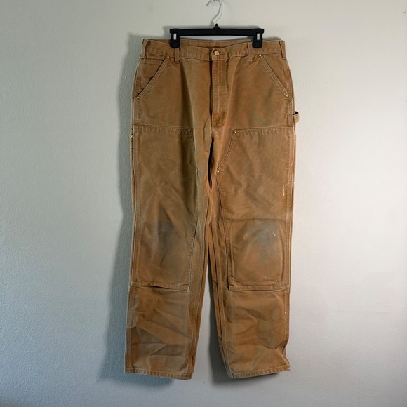 Vintage Carhartt B01 BRN Double Knee Work Pants Mens 38x34 Brown Made in USA